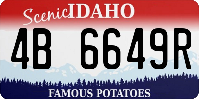 ID license plate 4B6649R