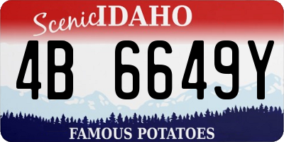 ID license plate 4B6649Y