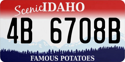 ID license plate 4B6708B