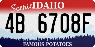 ID license plate 4B6708F