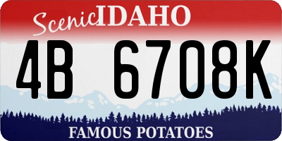 ID license plate 4B6708K