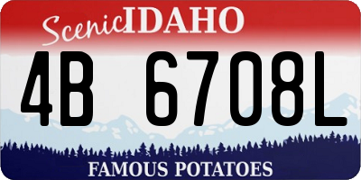 ID license plate 4B6708L