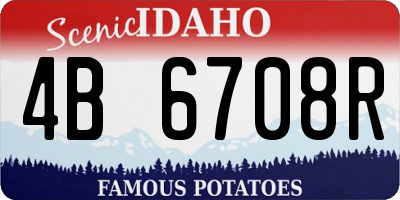 ID license plate 4B6708R