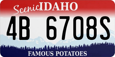 ID license plate 4B6708S