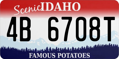 ID license plate 4B6708T