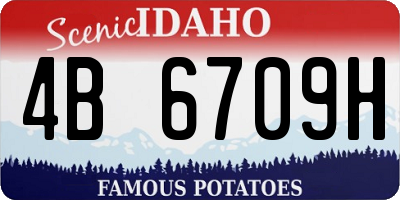 ID license plate 4B6709H