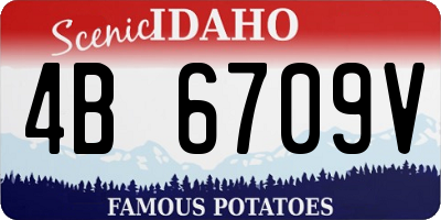 ID license plate 4B6709V