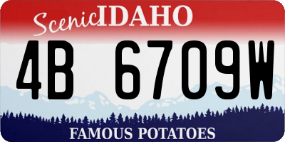ID license plate 4B6709W