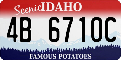 ID license plate 4B6710C