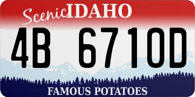 ID license plate 4B6710D