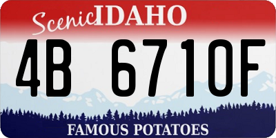 ID license plate 4B6710F