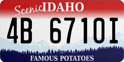 ID license plate 4B6710I