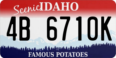 ID license plate 4B6710K