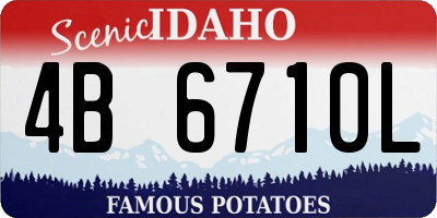 ID license plate 4B6710L