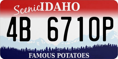 ID license plate 4B6710P