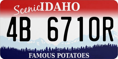 ID license plate 4B6710R