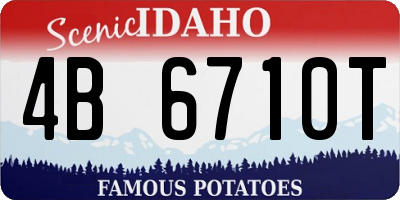 ID license plate 4B6710T