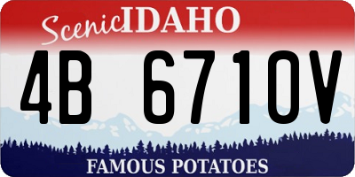 ID license plate 4B6710V