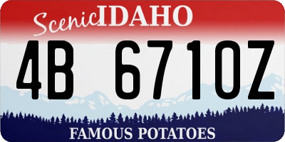 ID license plate 4B6710Z