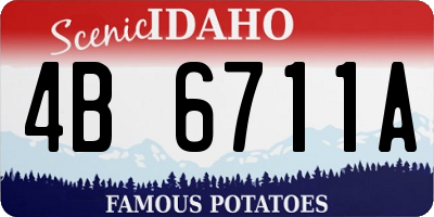 ID license plate 4B6711A
