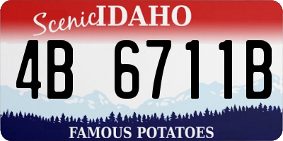 ID license plate 4B6711B