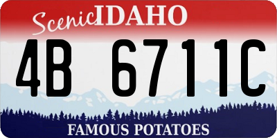 ID license plate 4B6711C