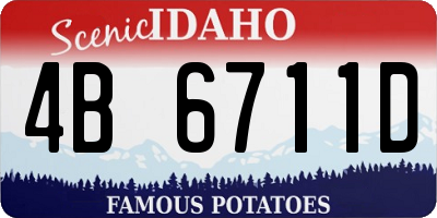 ID license plate 4B6711D
