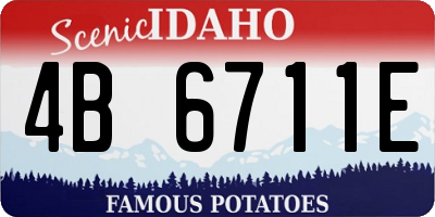 ID license plate 4B6711E