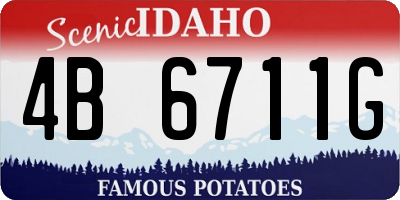 ID license plate 4B6711G