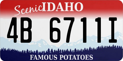 ID license plate 4B6711I