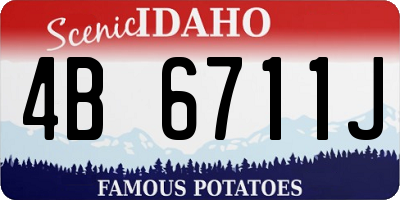 ID license plate 4B6711J