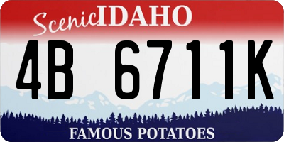 ID license plate 4B6711K