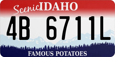 ID license plate 4B6711L