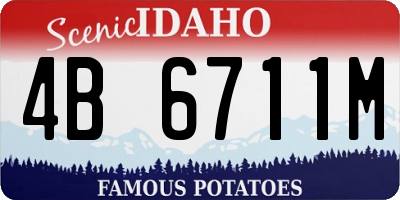 ID license plate 4B6711M