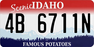 ID license plate 4B6711N