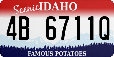 ID license plate 4B6711Q
