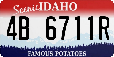 ID license plate 4B6711R