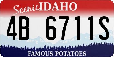 ID license plate 4B6711S