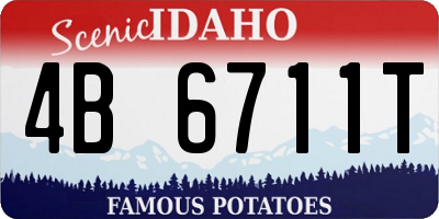 ID license plate 4B6711T