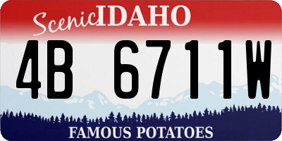 ID license plate 4B6711W