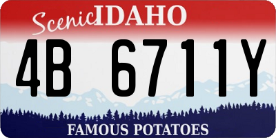 ID license plate 4B6711Y