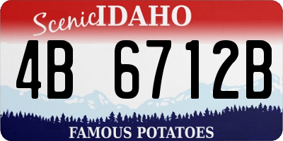 ID license plate 4B6712B