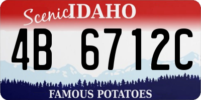 ID license plate 4B6712C