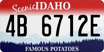 ID license plate 4B6712E