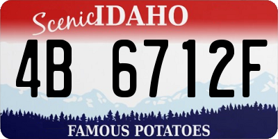 ID license plate 4B6712F