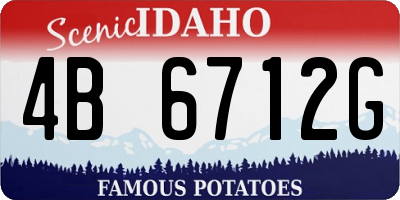 ID license plate 4B6712G