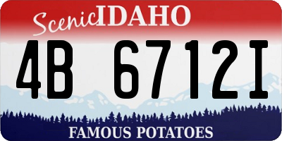 ID license plate 4B6712I