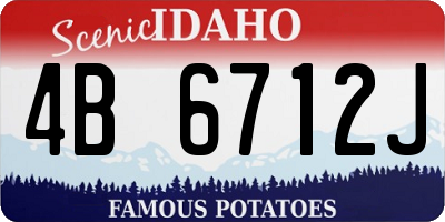 ID license plate 4B6712J