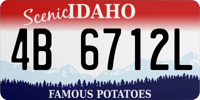 ID license plate 4B6712L