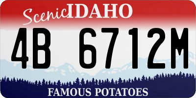 ID license plate 4B6712M